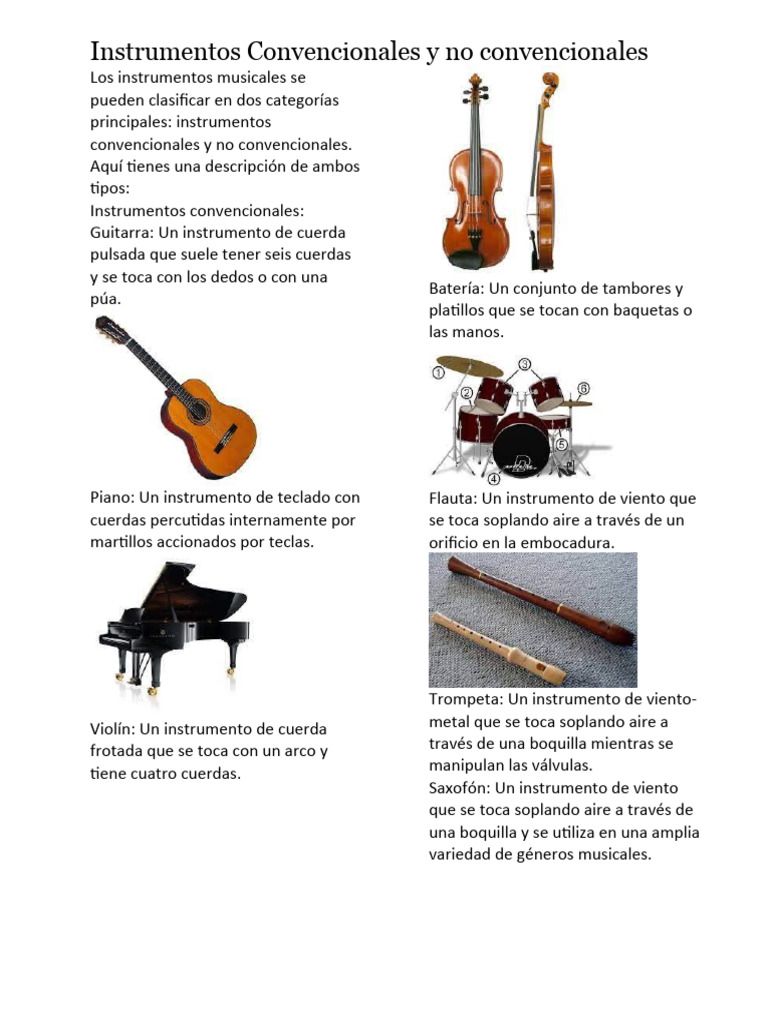 Instrumentos Convencionales y No Convencionales Descargar gratis PDF