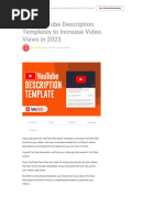 Best YouTube Description Templates (FREE) - 2023