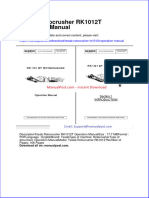 Tesab Rotocrusher Rk1012t Operation Manual