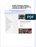 Original PDF Strategic Writing Multimedia Writing For Public Relations Advertising and More 4th PDF