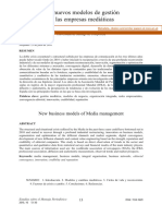 Los Nuevos Modelos de Gestión de Las Empresas Mediáticas: New Business Models of Media Management