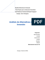 Análisis de Alternativas de Inversión