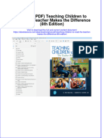 Original PDF Teaching Children To Read The Teacher Makes The Difference 8th Edition PDF