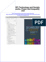 Original PDF Technology and Society Social Networks Power and Inequality 2nd PDF