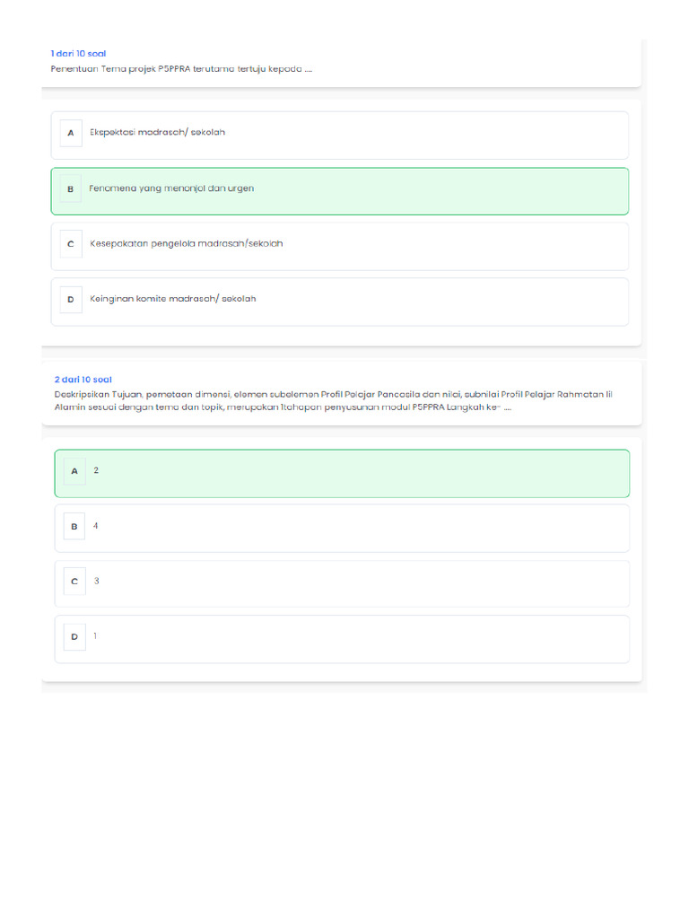 Soal Latihan Penyusunan Modul P5 Ppra Pdf