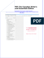 Original PDF The Canadian Writers Handbook Essentials Edition PDF