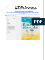 Original PDF The Economics of Women Men and Work 7th Edition PDF