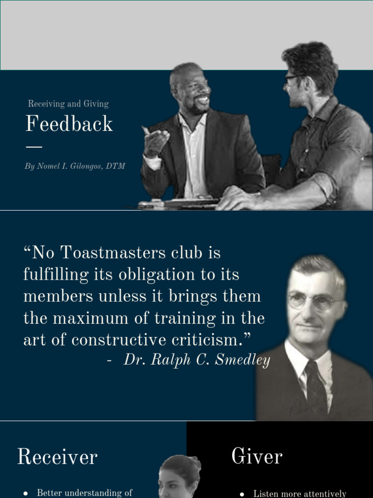 Mastering Constructive Feedback in Toastmasters | PDF | Career & Growth