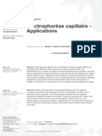 Électrophorèse Capillaire - Applications: Réf.: P3367 V2