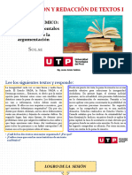 S01.s1 - El Texto Académico - Nociones Fundamentales, Elementos de La Argumentación - AGOSTO 2020