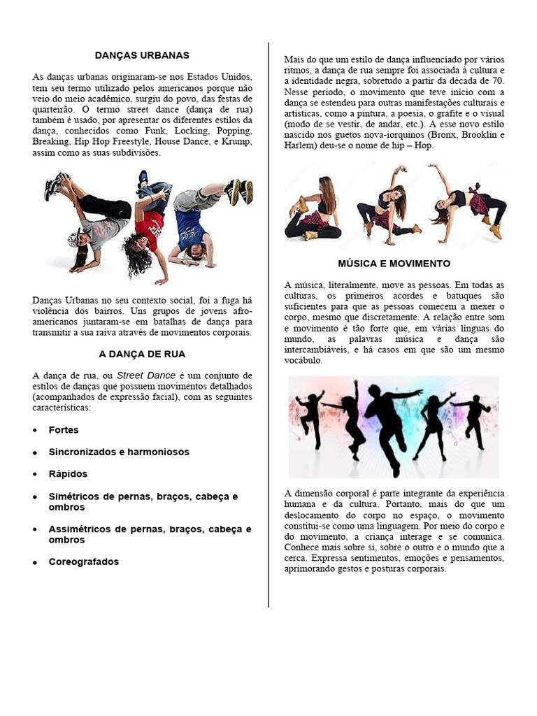 Danças Urbanas | PDF | Música hip hop | Danças