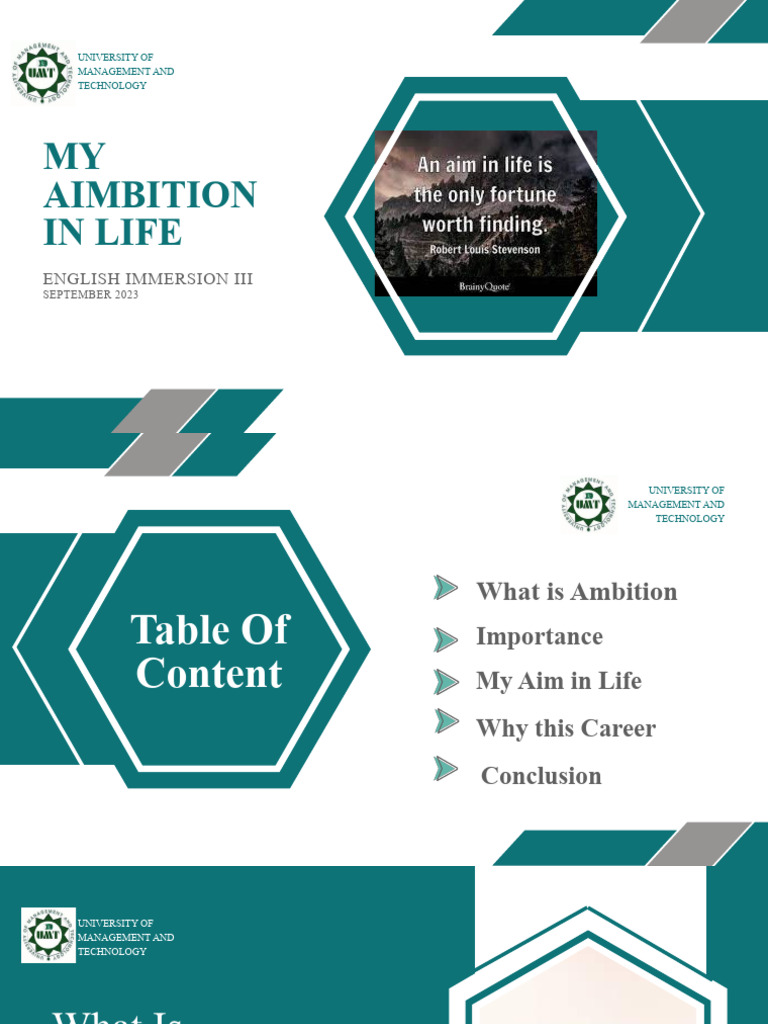 My Life Ambition: Becoming a Broker | PDF