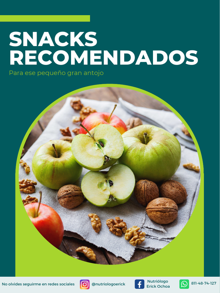 Snacks Recomendados Pdf Nutrición Dieta Y Nutrición