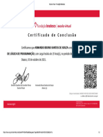 Certificado de Conclusão: Certificamos Que ARMANDO BRUNO SANTOS DE SOUZA Concluiu o Curso de FUNDAMENTOS