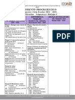 Biología Segumiento Programático - 2do Semestre 2022-2023