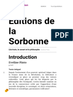 L'écrivain, Le Savant Et Le Philosophe - Introduction - Éditions de La Sorbonne
