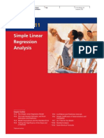 Simple Linear Regression Analysis