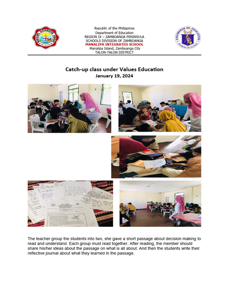 Values Education Grade 11 Week 2 Pdf