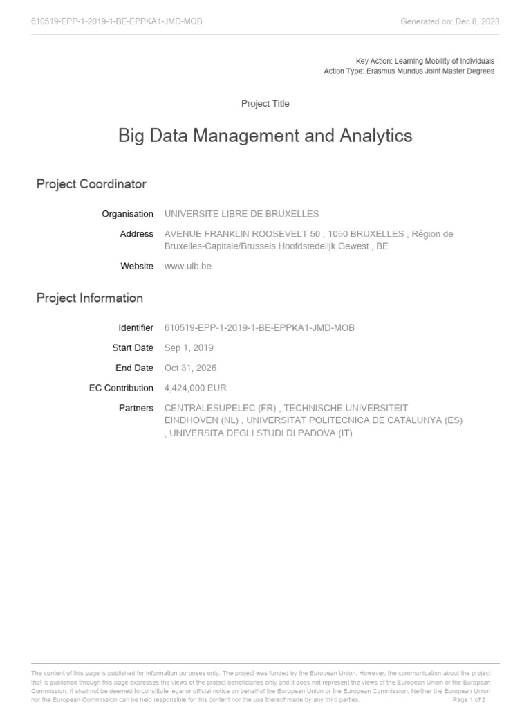 Project 610519 Epp 1 2019 1 Be Eppka1 JMD Mob | PDF | Analytics | Big Data