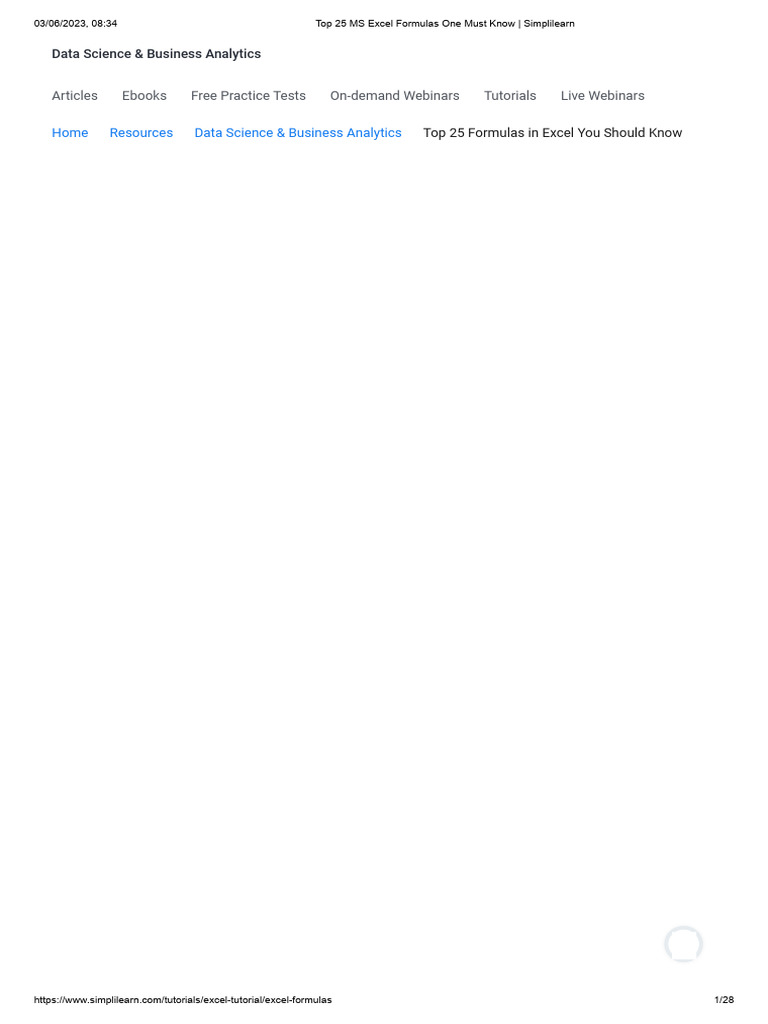 Essential 25 Excel Formulas Guide | PDF | Microsoft Excel | Letter Case