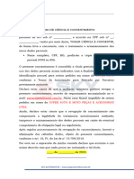 Sky Automotive - Termo de Ciência e Consentimento