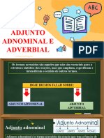 Adjunto Adverbial e Adnominal