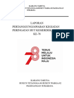 Laporan Pertanggungjawaban Kegiatan Peringatan Hut Kemerdekaan Ri KE-78