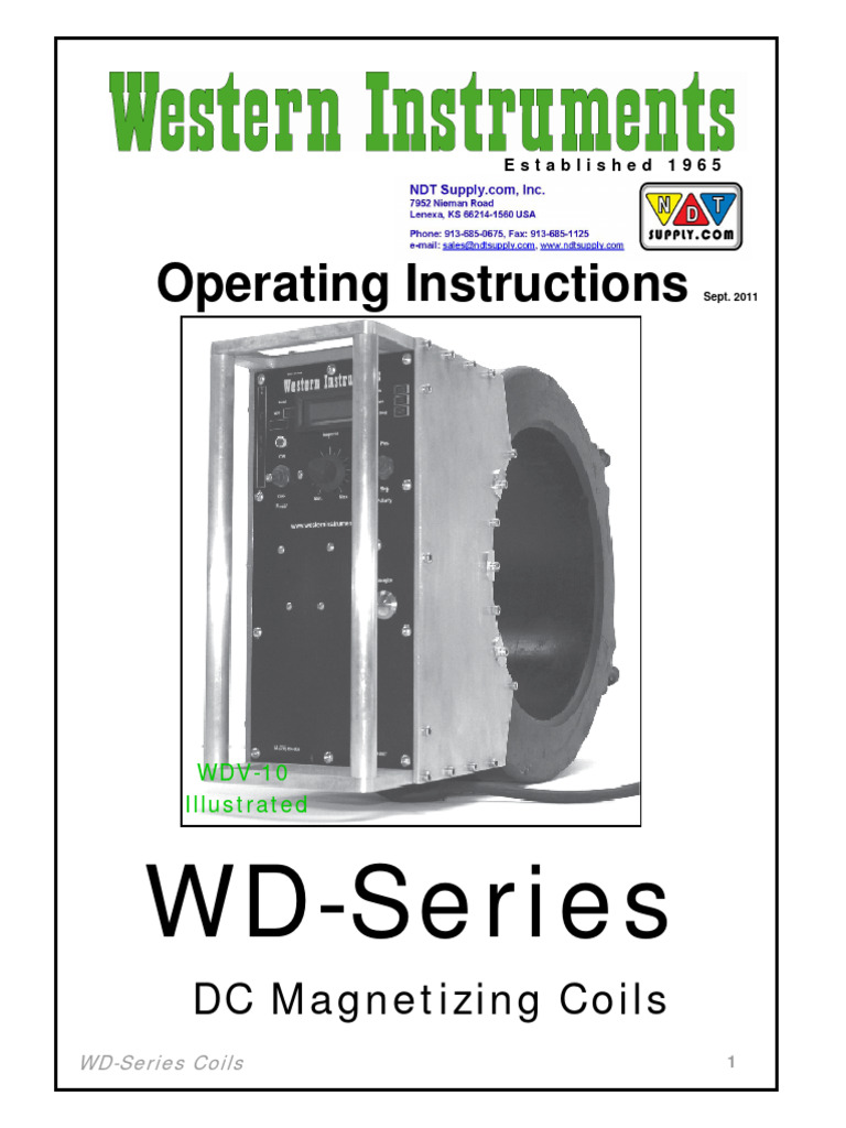 WD-Series DC Magnetizing Coils Guide | PDF | Inductor | Switch