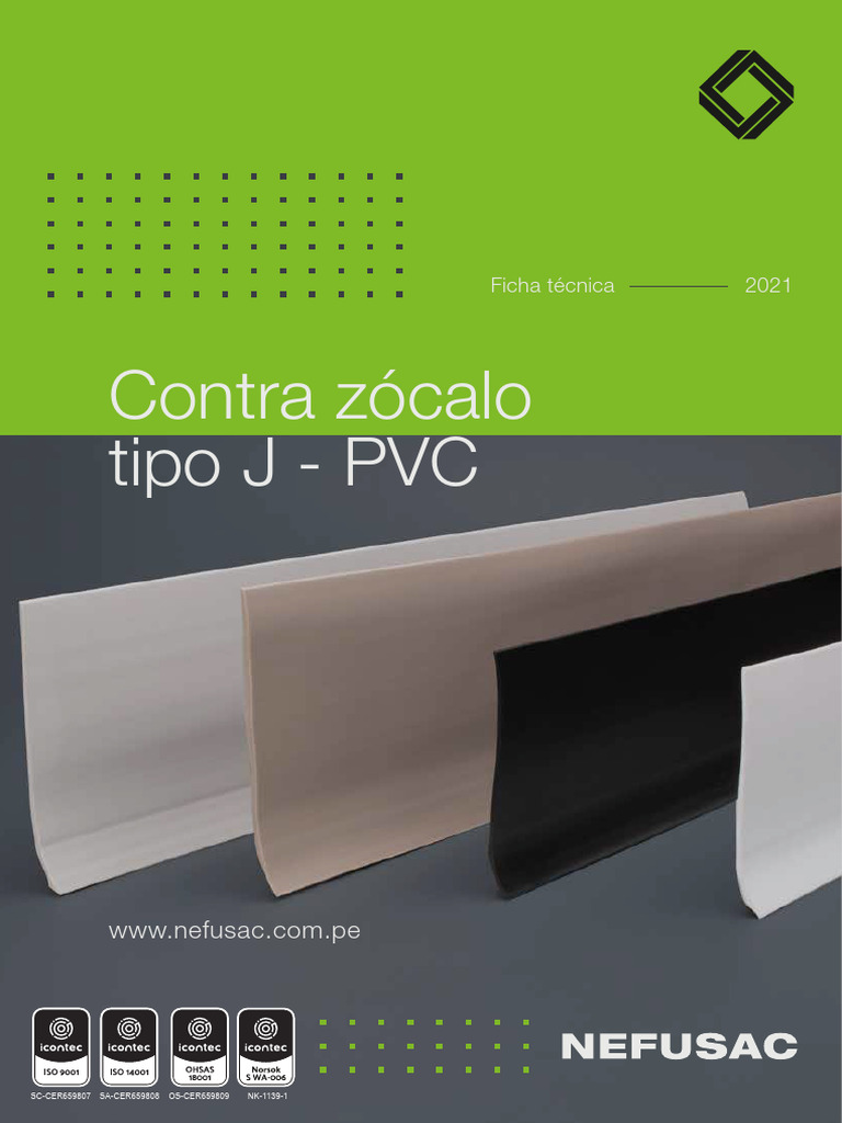 Contra-zócalo tipo J de PVC sanitario | PDF | Higiene | Agua