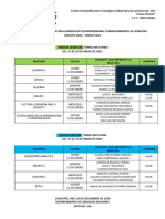 Calendario de Regularización Matutino