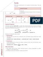 Carboxylic Acids Homologous Series Information Sheet