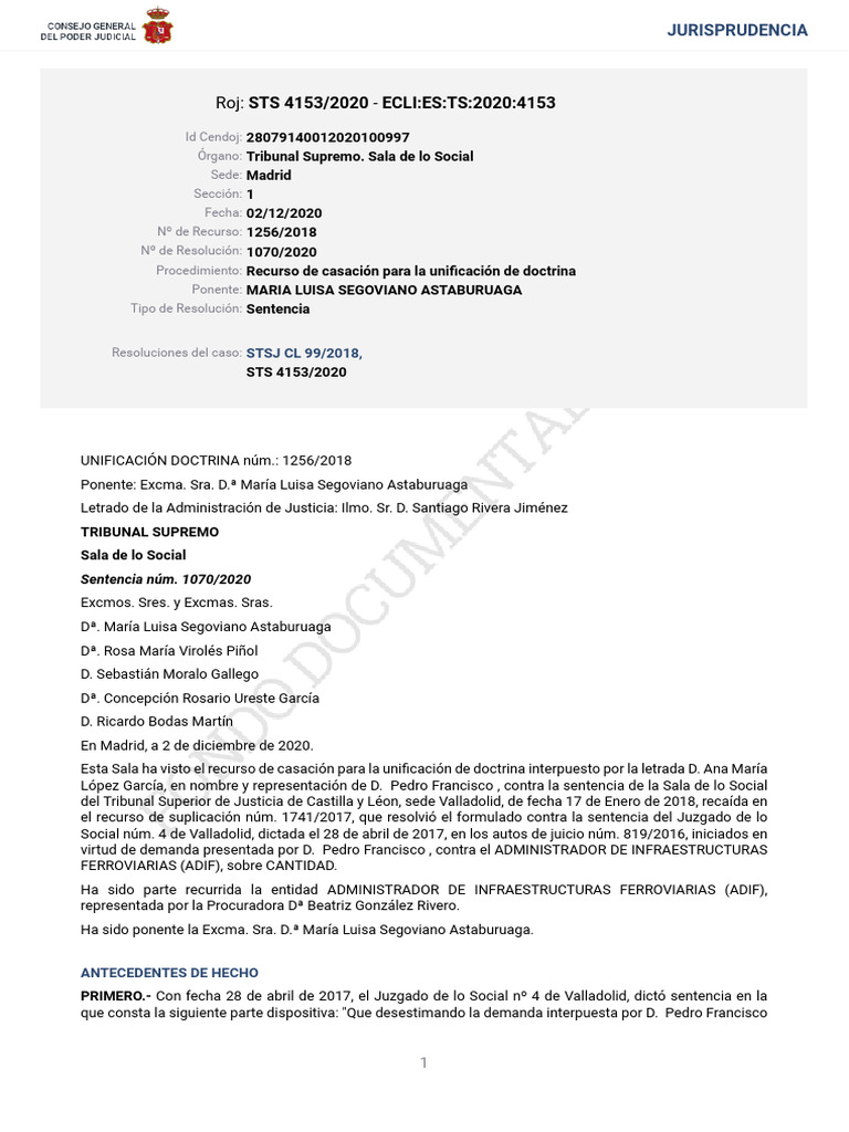 STS 4153 2020 | PDF | Sentencia (ley) | Caso de ley