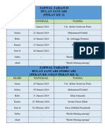 Jadwal Tahajud 2024