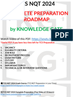 TCS NQT Roadmap 2024 by Knowledge Gate