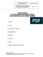  PTS Certificación Ductos Admisión Motores Diésel Pala Hidráulica CAT