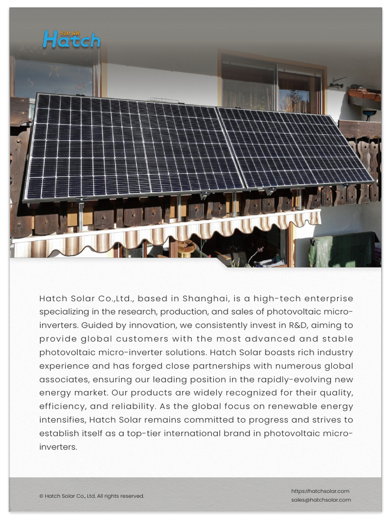 © Hatch Solar Co., Ltd. All Rights Reserved | PDF | Photovoltaics ...