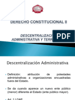 Descentralización Administrativa y Territorial