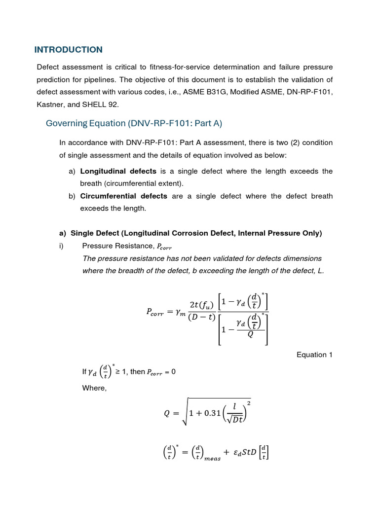 DNV RP F101 Defect Assessment Guide | PDF | Teaching Methods ...