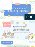 The Function of English in Business - Group 9