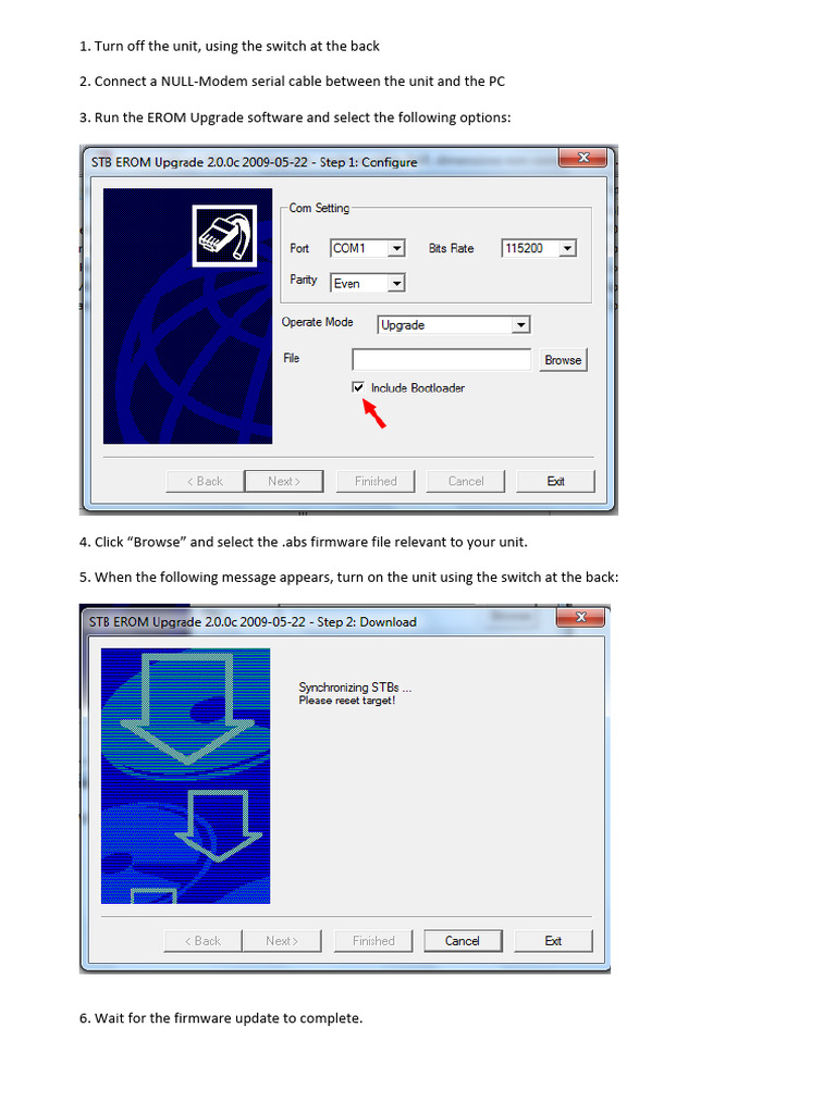 Firmware Update Guide for Serial Units | PDF | Technology & Engineering