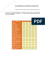 Autoevaluación de Conocimientos y Habilidades en Marmolería