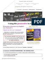 The Possessive in English - When To Use of and 'S