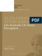 Alexander of Aphrodisias - On Aristotle On Sense Perception