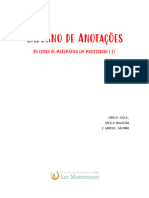 Caderno de Anotações - Matemática