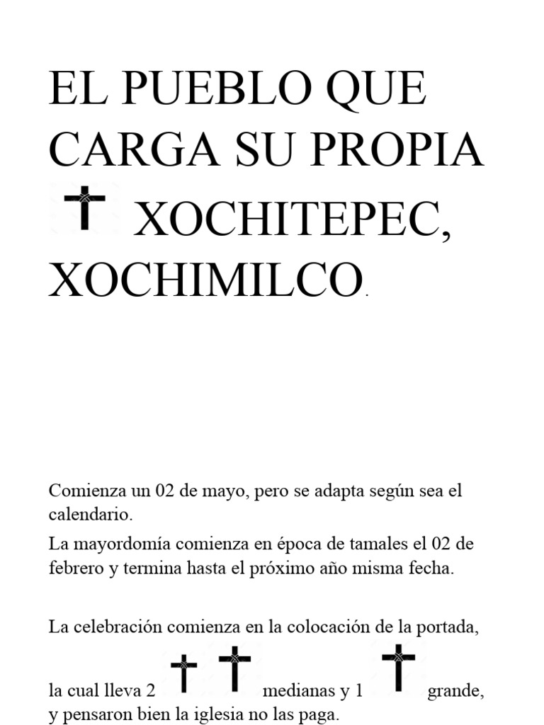 Fiesta de la Santa Cruz en Xochitepec | PDF