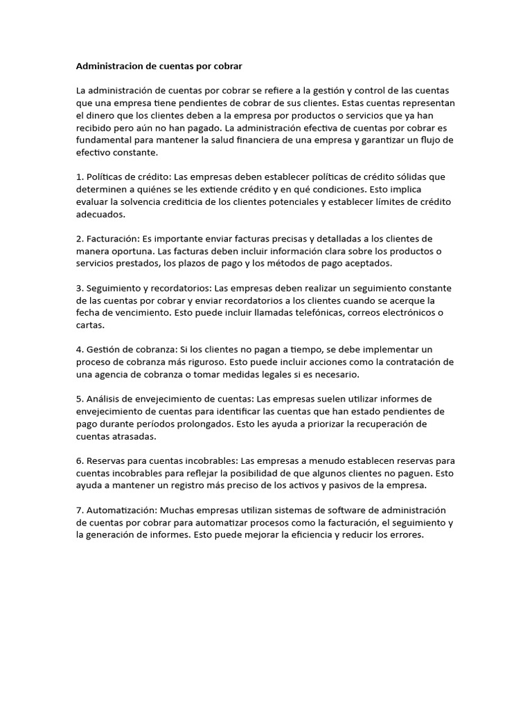 Administracion de Cuentas Por Cobrar | PDF | Bancos | Crédito