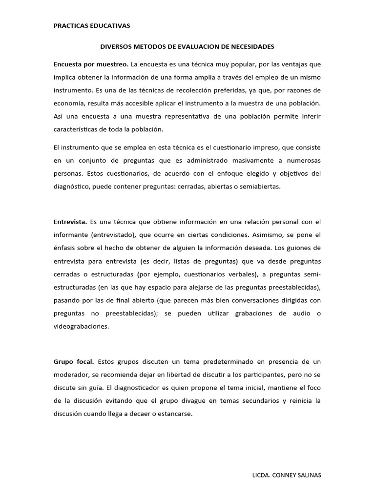 Métodos de Evaluación Educativa Efectivos | PDF | Análisis FODA | Science