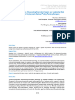 Analysis of The Influence of Accounting Information System and Leadership Style On Performance of Employees in National Poultry Farming Company