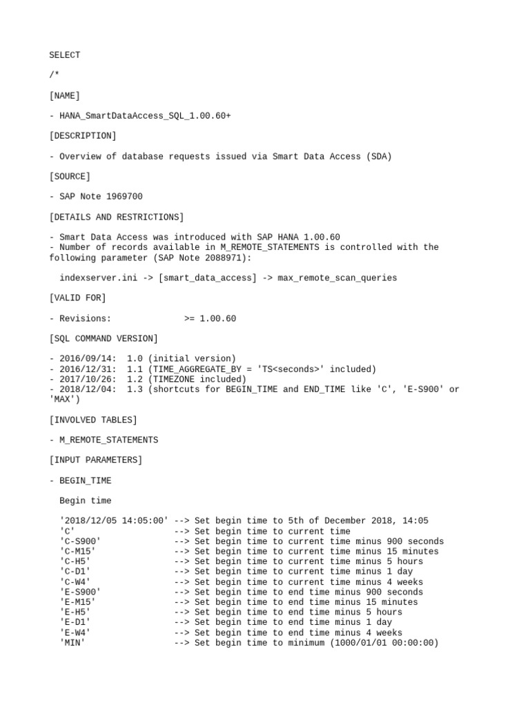 HANA Smart Data Access Overview | PDF | Visual Cortex | Sql