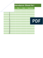 Attendance Sheet